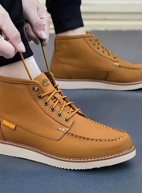 Timberland添柏岚官方男鞋中帮靴商务通勤休闲大黄靴运动鞋A6AZE