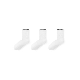 Skechers斯凯奇女袜中筒袜运动休闲袜透气健身袜L426W132 0019