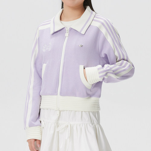 阿迪达斯女装针织夹克外套2026秋季新款休闲上衣跑步运动服KY2151