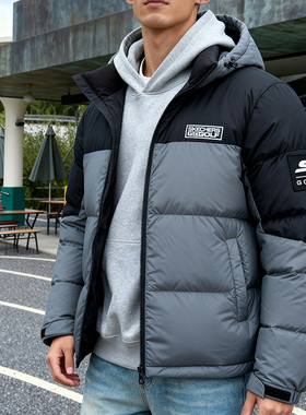 斯凯奇男女装羽绒服25冬季新款户外拼色厚保暖外套运动服P425U091