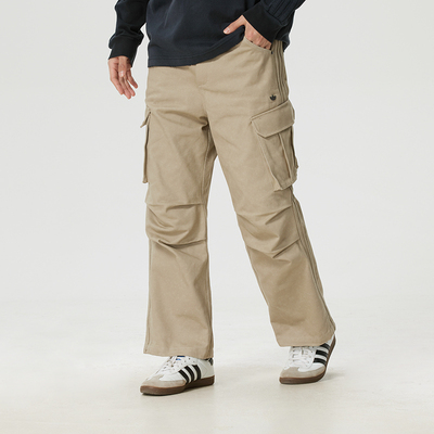 阿迪达斯三叶草男子梭织长裤2026春季新款工装运动休闲裤KR5044