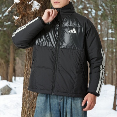 adidas阿迪达斯秋冬男子羽绒夹克外套休闲保暖立领厚外套JG5923