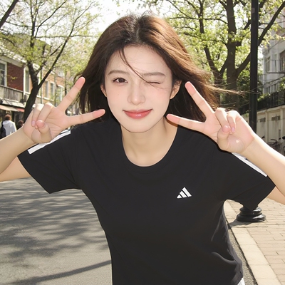 阿迪达斯短袖T恤女装2026夏季新款跑步休闲圆领健身运动服KU8745