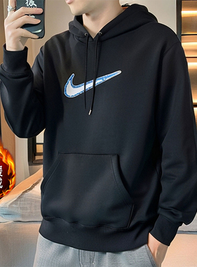 NIKE耐克卫衣男装2025新款冬季加绒保暖运动服休闲服套头衫HV0855