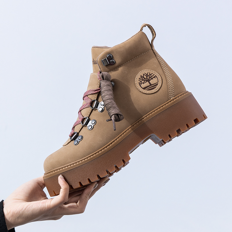 Timberland添柏岚马丁靴女鞋秋冬户外休闲鞋耐磨牛皮厚底增高老