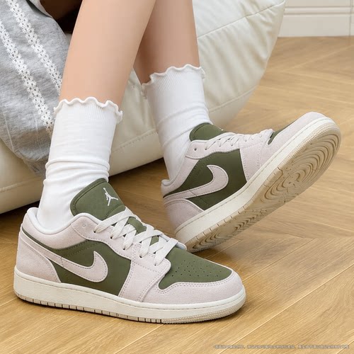 耐克（NIKE）大童鞋女鞋 冬季新款air jordan 1运动鞋aj1实战休闲