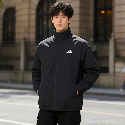 Adidas阿迪达斯梭织外套男装跑步立领夹克26秋季新款运动服JM1772
