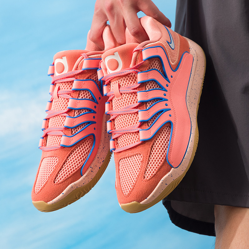 NIKE耐克男鞋红色篮球鞋25新款KD18杜兰特抓地耐磨运动鞋HV1991