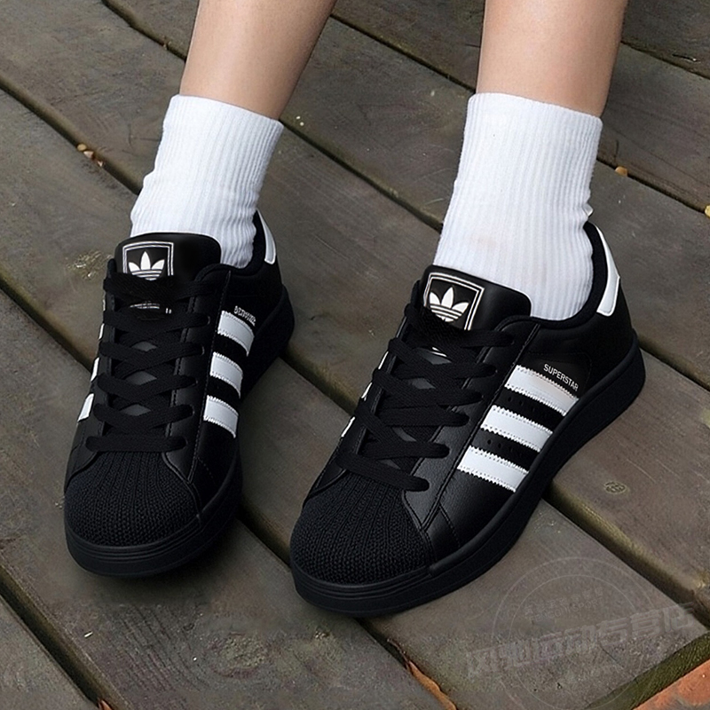 Adidas阿迪达斯贝壳头2025新款女鞋男黑色贝壳鞋板鞋休闲鞋JH9977