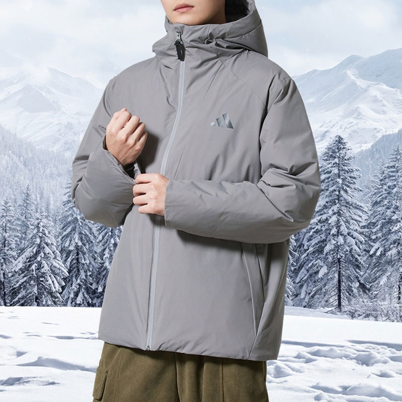 阿迪达斯男装秋冬保暖羽绒服2025新款户外运动服防风厚外套KQ5503
