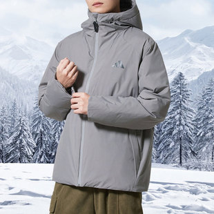 阿迪达斯男装秋冬保暖羽绒服2025新款户外运动服防风厚外套KQ5503