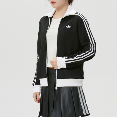 adidas阿迪达斯三叶草立领夹克外套女装2026春新款运动服KD7969