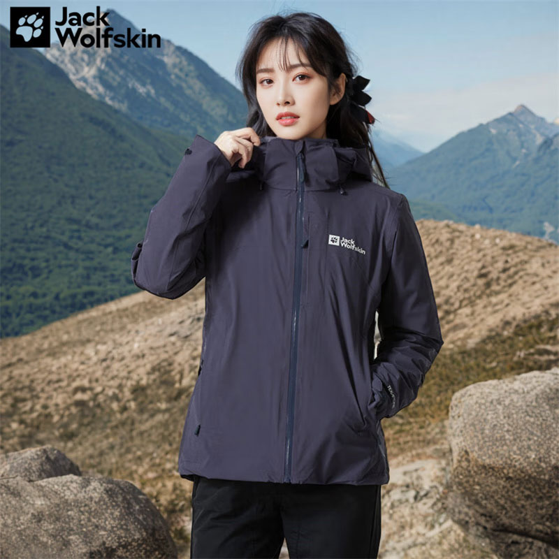 狼爪羽绒登山服女款25夏季新款女士600蓬鹅绒二合一冲锋衣A62510A