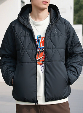 耐克NIKE棉服男装冬季新款面包服连帽防风外套保暖运动棉袄FZ3163