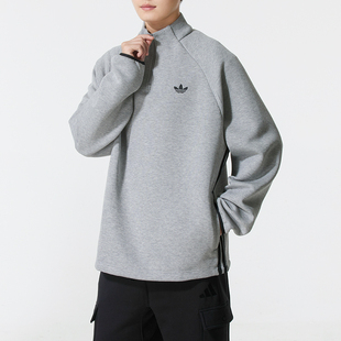 阿迪达斯三叶草男装卫衣25秋新款运动服跑步透气休闲套头衫JX1508