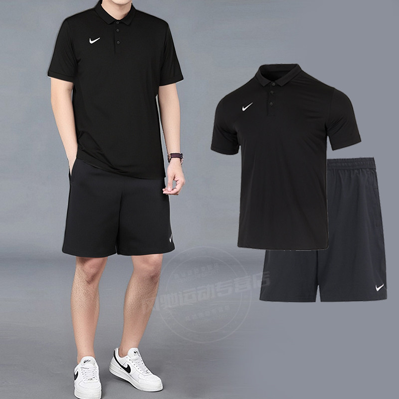 耐克男装黑色短袖POLO衫休闲短裤25冬季透气速干T恤跑步运动套装,运动服/休闲服装,运动套装,淘宝优惠券,粉丝福利购,淘宝优惠卷