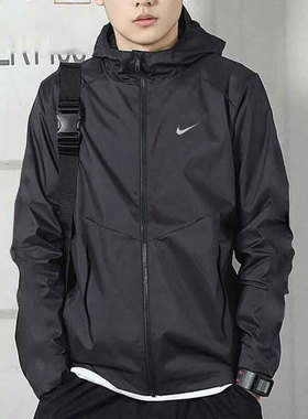 Nike耐克男子梭织外套休闲跑步运动服训练拉链连帽夹克DD4747-010