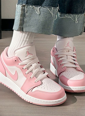 NIKE耐克官网女鞋2026春季新款AJ1女款本命年粉色婚鞋运动鞋板鞋