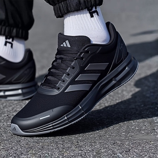 阿迪达斯男鞋黑色运动鞋2026新款DURAMO休闲鞋缓震运动鞋子JQ7500