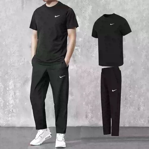 两件套 nike耐克舰店男装套装26夏季运动服中年休闲跑步运动套装