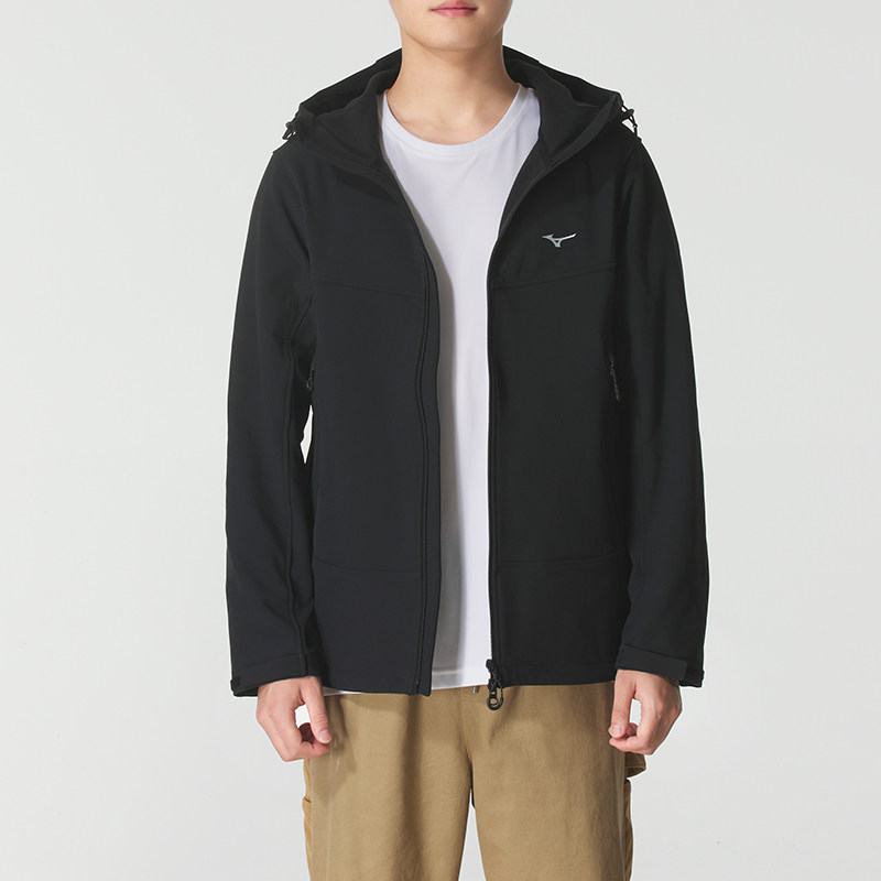 美津浓(MIZUNO)男装 新款秋季运动服户外正品夹克连帽外套时尚