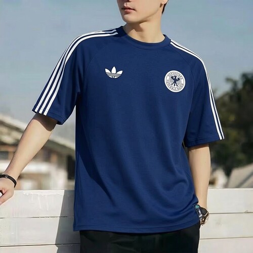 阿迪达斯男子德国DFB OG TEE运动服秋季足球休闲短袖T恤JZ9342