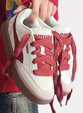 PUMA彪马男鞋厚底红色休闲鞋面包鞋26新款运动鞋低帮滑板鞋397262