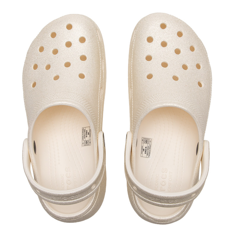 crocs 卡骆驰洞洞鞋女鞋24秋季新款闪耀云朵厚底增高休闲鞋沙滩图片
