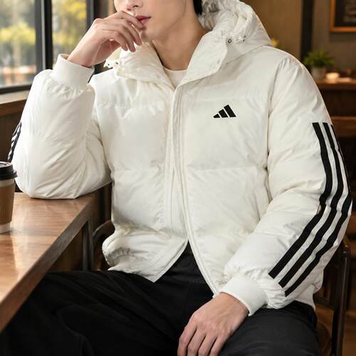 adidas阿迪达斯羽绒服男装冬季新款保暖短款羽绒厚外套上衣JG3852