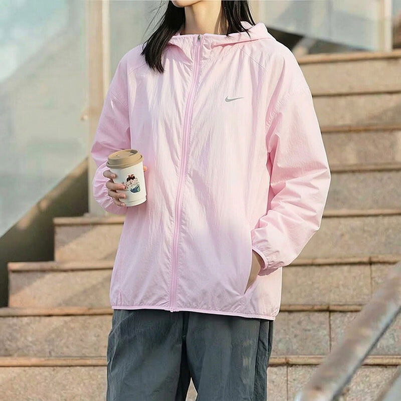 NIKE耐克运动夹克女装2026新款秋季跑步健身连帽外套皮肤衣防晒服