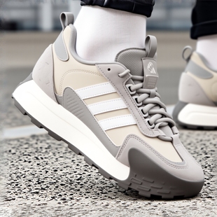 健身跑步鞋 adidas阿迪达斯男女鞋 运动鞋 25新款 KJ2055 灰色碰碰鞋