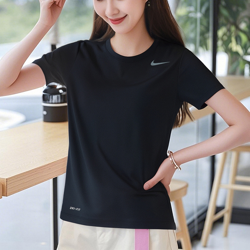 NIKE耐克圆领速干短袖女装2025冬季新款跑步运动服透气T恤IB8899