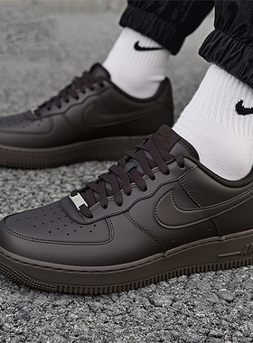 NIKE耐克男鞋 air force 1 af1空军一号黑色厚底休闲鞋低帮运动鞋