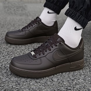 NIKE耐克男鞋 air force 1 af1空军一号黑色厚底休闲鞋低帮运动鞋