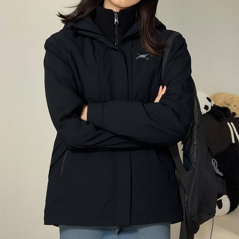 斯凯奇三合一冲锋外套女装春秋季新款户外正品运动服摇粒绒夹克