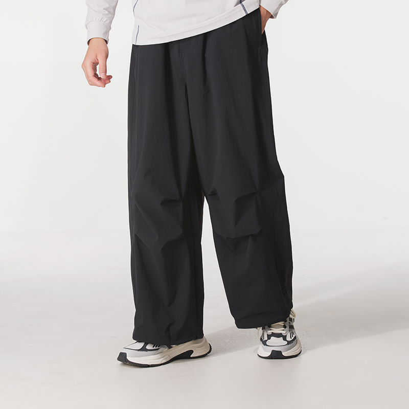 阿迪达斯adidas三叶草男裤宽松阔腿裤25秋季运动休闲长裤KD4295