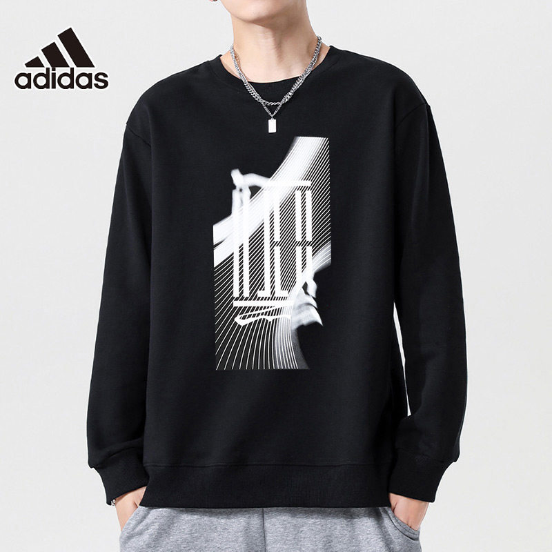 阿迪达斯官网男装 2025冬季新款跑步健身训练运动服舒适休闲卫衣