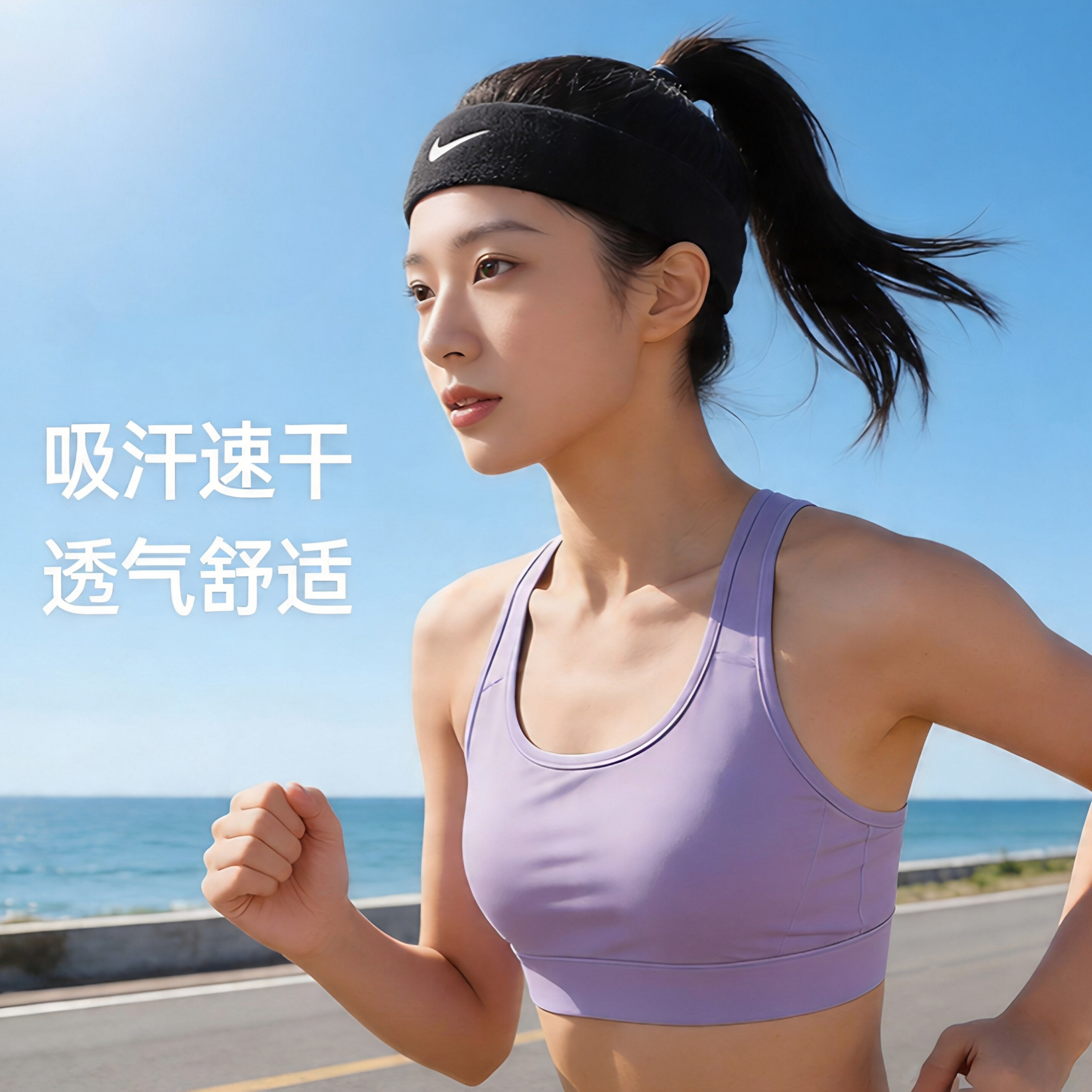 NIKE耐克运动头带男女款2026新款吸汗透气束发带健身护具运动套装