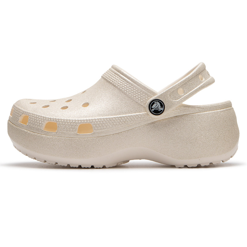 秋季新款crocs卡骆驰洞洞鞋女闪耀云朵厚底显高户外沙滩凉拖鞋图片