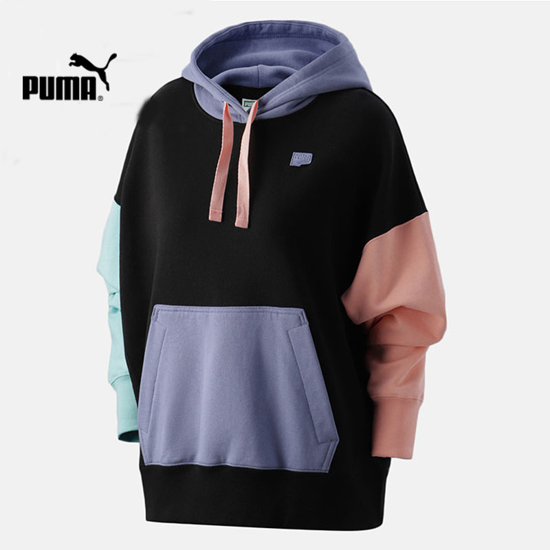 puma/彪马连帽卫衣官方正品女子时尚撞色拼接休闲运动套头衫卫衣