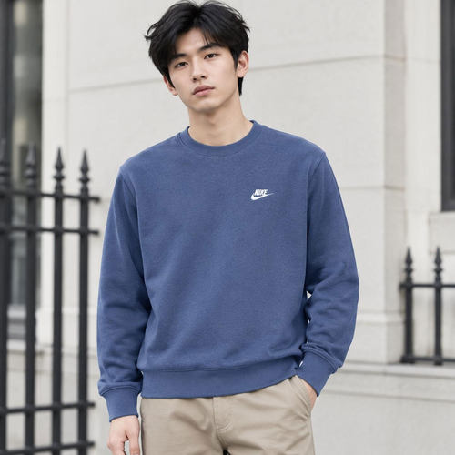 NIKE耐克卫衣男2026秋季新款长袖套头衫休闲蓝色运动服FN3889-491