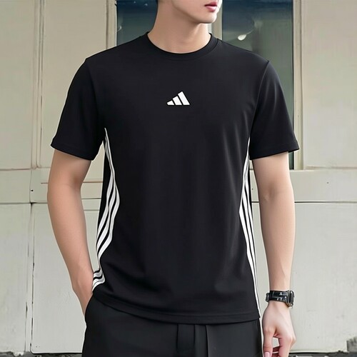 adidas阿迪达斯男装棉质T恤2026新款秋季运动服跑步健身衣JD1906