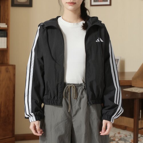 阿迪达斯女子宽松休闲运动外套