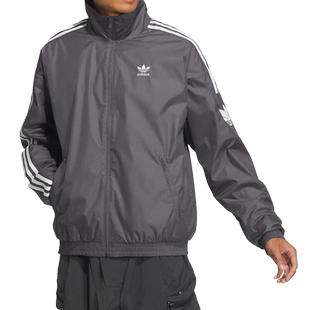 adidas阿迪达斯梭织夹克男女外套跑步训练服三叶草运动服JI7533