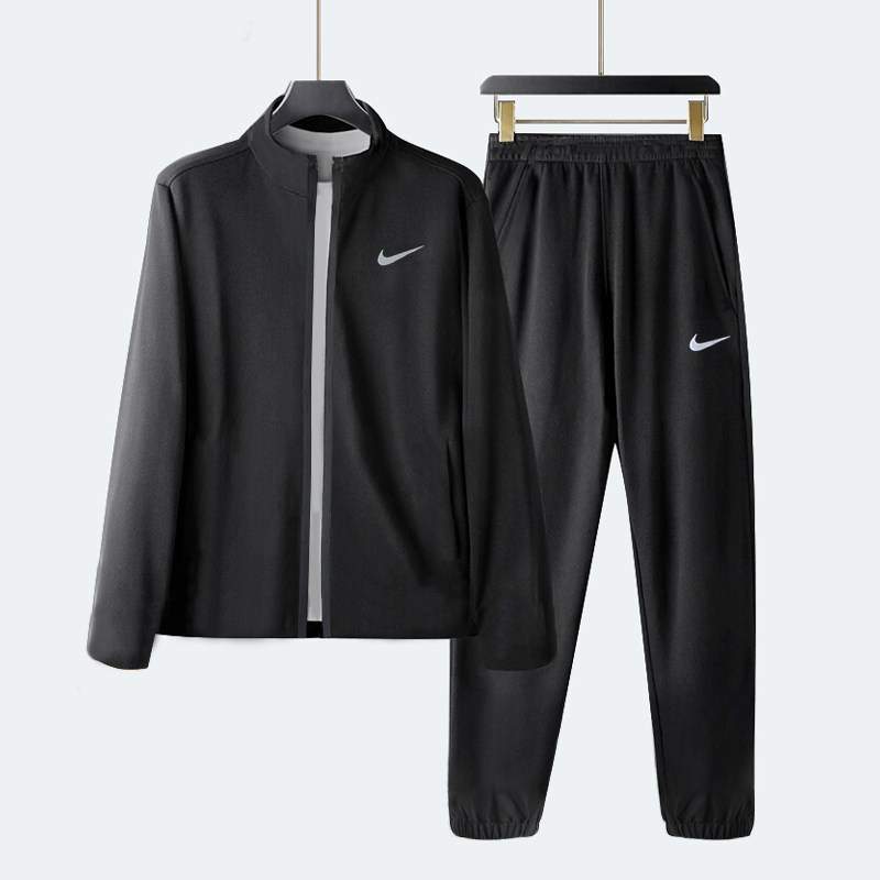 NIKE耐克休闲运动套装男装26春季立领防风外套宽松长裤跑步两件套