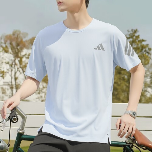 adidas阿迪达斯跑步健身半袖26秋季男装透气短袖T恤运动服JZ7699
