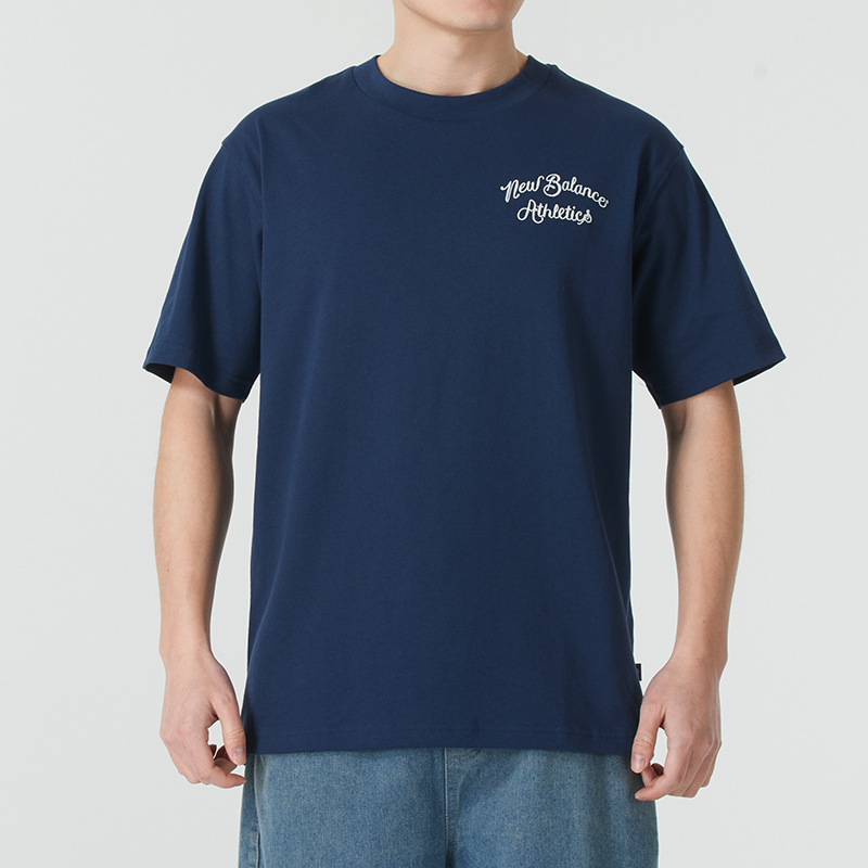 NEW BALANCE男装圆领T恤2025夏季新款运动服透气休闲短袖MT43556
