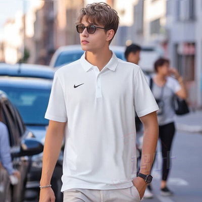 NIKE耐克男装短袖POLO衫新款白色Dri-FIT透气速干T恤IB8831-100