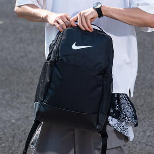 耐克双肩包男女包多夹层2025新款运动包学生书包电脑包背包DH7709