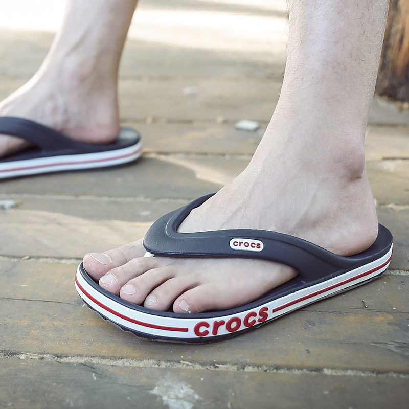 Crocs人字拖卡骆驰女拖鞋2025新款沙滩鞋男夹脚拖鞋平底鞋|205393